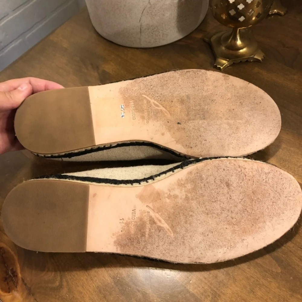 Womens Flats~B Brian Atwood Natural Jeweled Espadrills~Size 11 - Picture 4 of 10